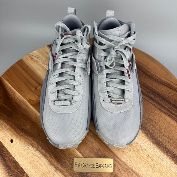 Under Armour Harper 10 Pro TPU Mid Baseball Cleats Men Size 8 #6000715-075 Gray main image 7